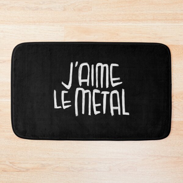 Item preview, Metal Music, Typography, J'aime Le Metal designed and sold by badlydrawnbabe.