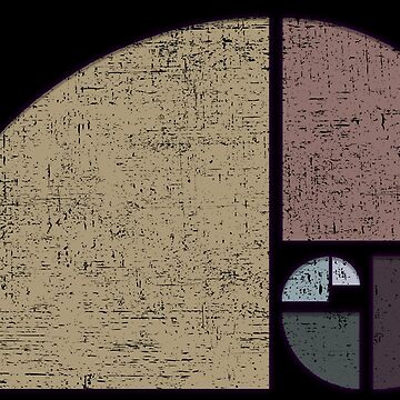 Artwork thumbnail, Fibonacci - The Golden Spiral in Geometry with Earth tones by Denis Marsili