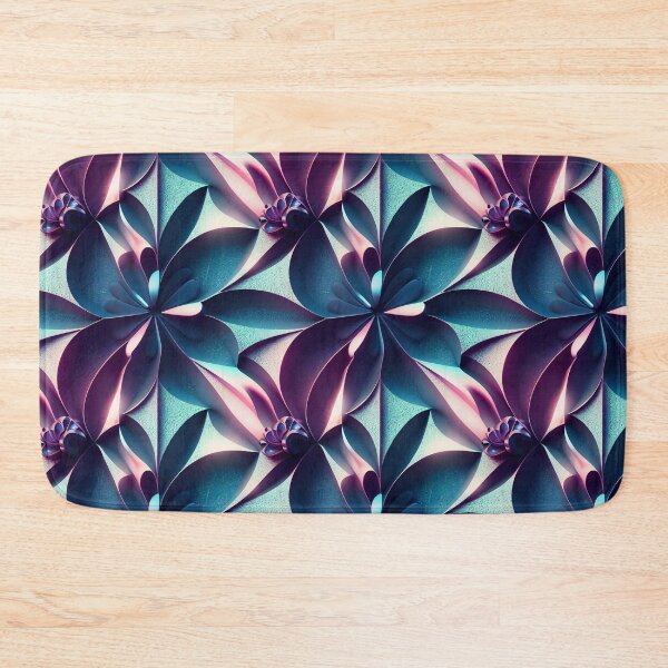Item preview, Winter flower 3D textured pattern in icy winter colours designed and sold by yennyz.