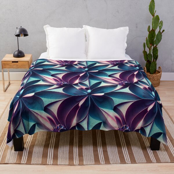 Item preview, Winter flower 3D textured pattern in icy winter colours designed and sold by yennyz.