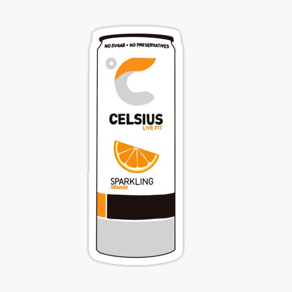 "Celsius Live Fit Orange Can" Sticker for Sale by taylorcoonelly