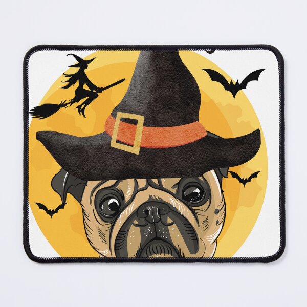 Item preview, Halloween Pug Bulldog. Scary pug, creepy pug, spooky pug. designed and sold by Doggymadness.