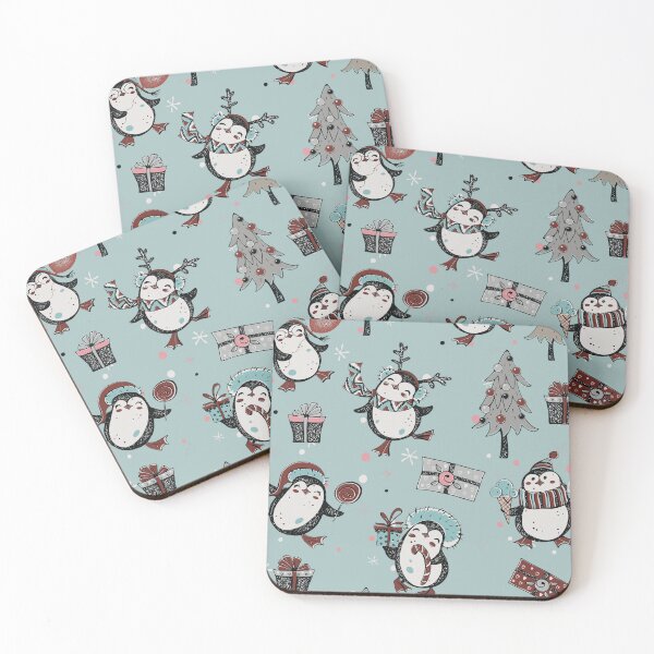 Item preview, Happy Christmas Penguins Pattern designed and sold by HappyLifeCreate.