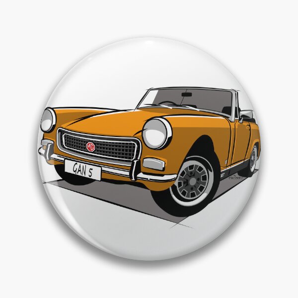 Item preview, MG Midget square wheel arch yellow designed and sold by car2oonz.