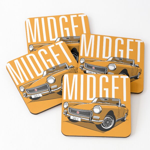 Item preview, MG Midget square wheel arch yellow designed and sold by car2oonz.
