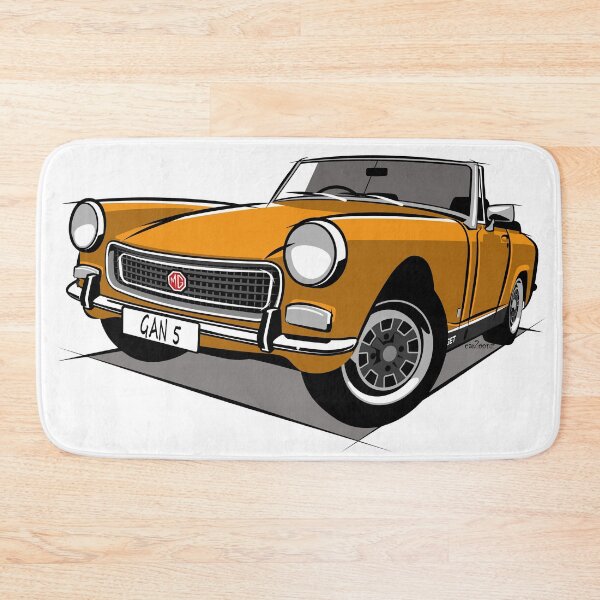 Item preview, MG Midget square wheel arch yellow designed and sold by car2oonz.