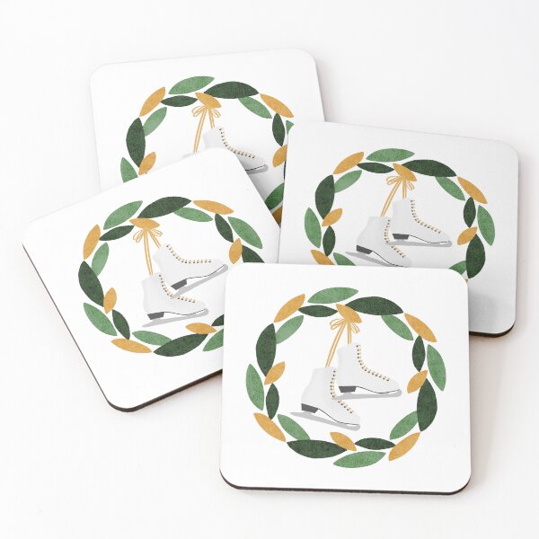 Item preview, Christmas Wreath with Ice Skates designed and sold by Shelley Winters.