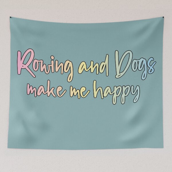 Item preview, rowing and dogs make me happy designed and sold by retro10.