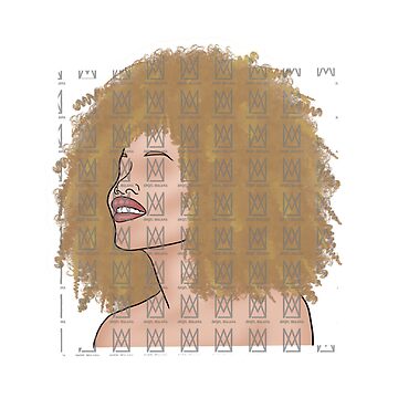 Artwork thumbnail, Curly Haired Black Woman with Albinism Afro Girlie Sticker by Malaika Mustapha