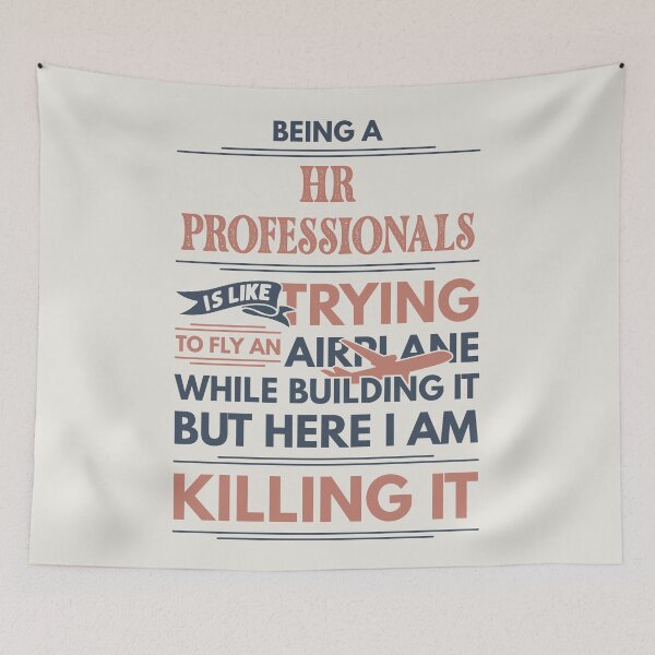 Item preview, Being A HR Professional Is Like Trying To Fly An Airplane While Building It But Here I Am Killing It Funny Gift idea HR Professional designed and sold by Mmmm3344.