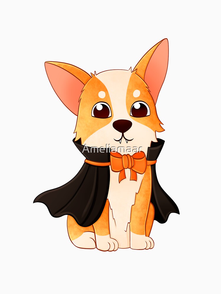 vampire corgi by Ameliamaar