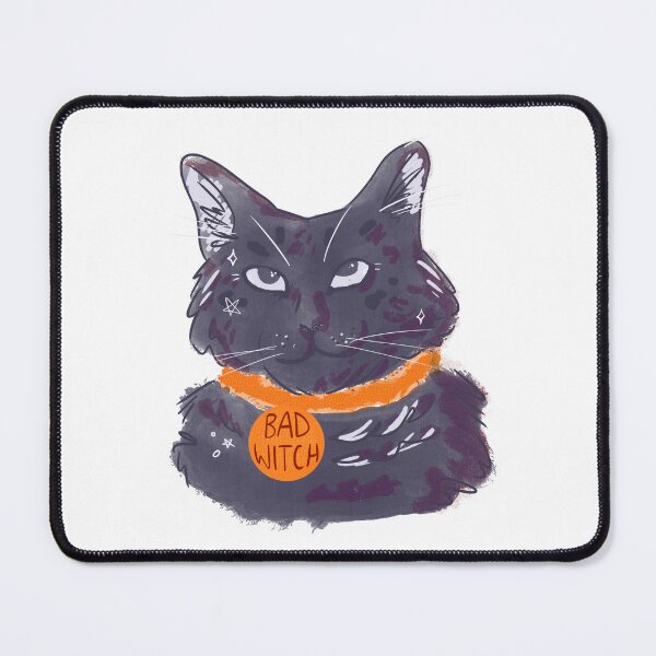 Item preview, Bad Witch Black Cat Halloween Sticker designed and sold by kateillustrates.