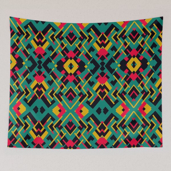 Item preview, Funky graphic design pattern in bold colors  designed and sold by XiB0.
