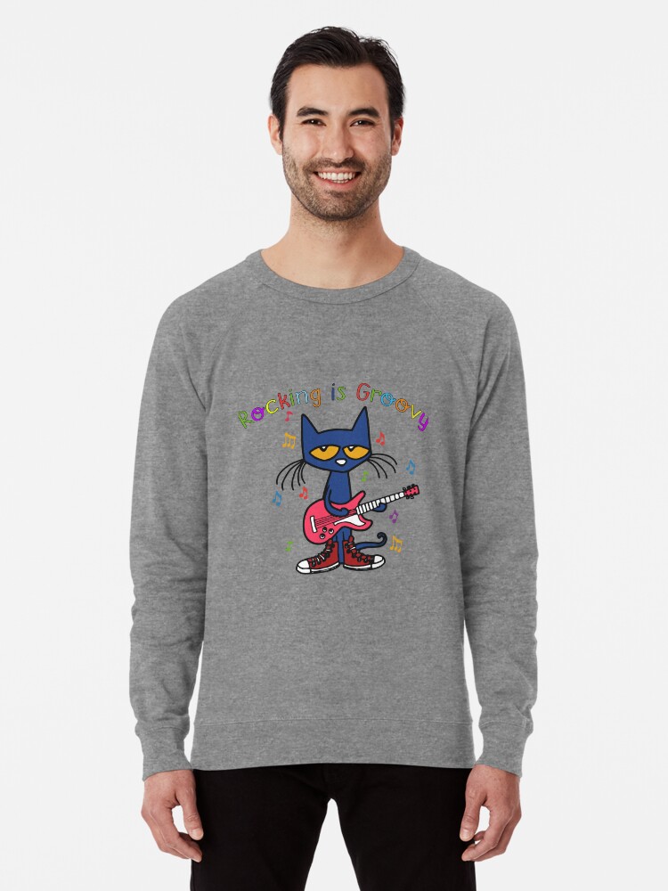 Pete the cat rocking in red shoes and pink guitar