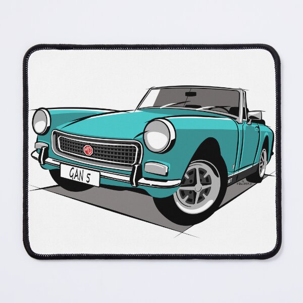 Item preview, MG Midget round wheel arch blaze aqua designed and sold by car2oonz.