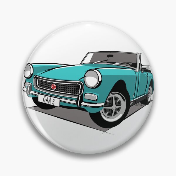 Item preview, MG Midget round wheel arch blaze aqua designed and sold by car2oonz.