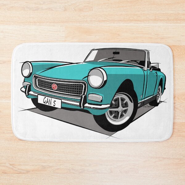 Item preview, MG Midget round wheel arch blaze aqua designed and sold by car2oonz.