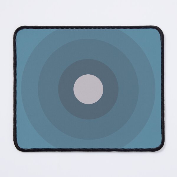 Item preview, Concentric Circles Abstract Geometric Art - Muted Blue designed and sold by Inspirationmotivation.