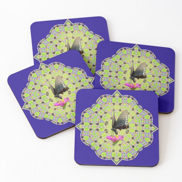 Item preview, Butterfly surrounded by a flower pattern mandala - Yellow designed and sold by Traveltejas.