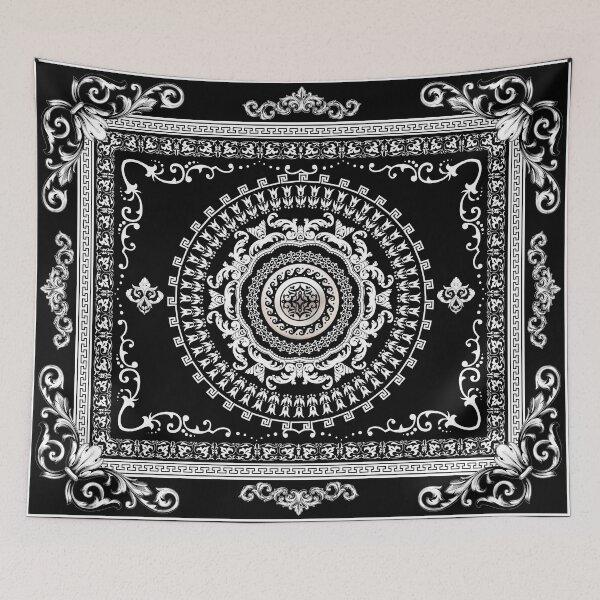 Item preview, Ornate Baroque Black White Greek Key Border designed and sold by Yiorgos Designs.