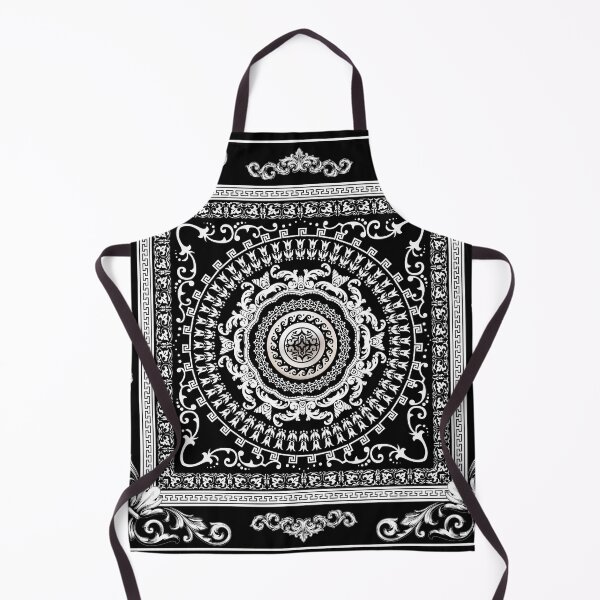 Item preview, Ornate Baroque Black White Greek Key Border designed and sold by Yiorgos Designs.