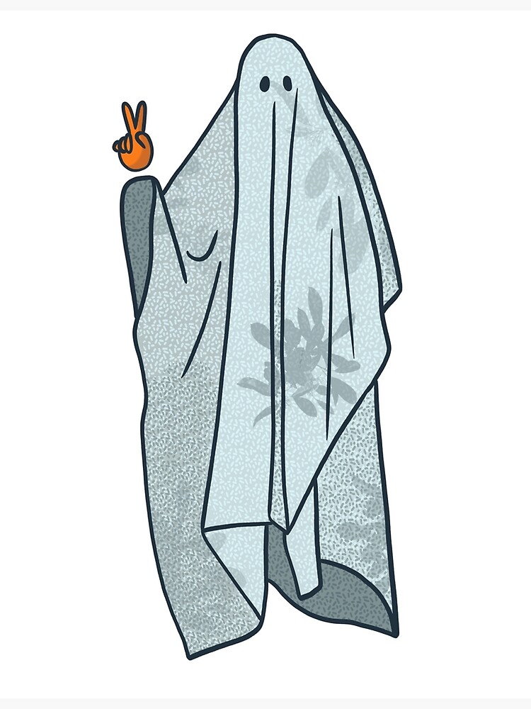 "Ghost Trend Sheet Ghost Sticker Peace Sign" Poster for Sale by