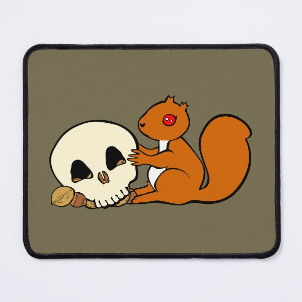 Item preview, squirrel with nuts and skull designed and sold by MiraNomegusta.