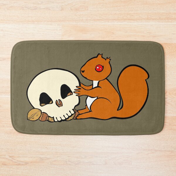 Item preview, squirrel with nuts and skull designed and sold by MiraNomegusta.