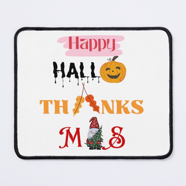 Item preview, Happy HalloThanksMas | Halloween Thanksgiving Christmas Wish designed and sold by LunaticArtWork.