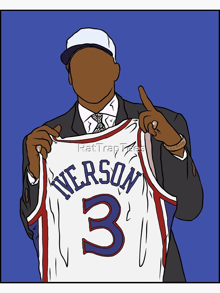 1996 Draft Allen Iverson Shirt, Custom prints store