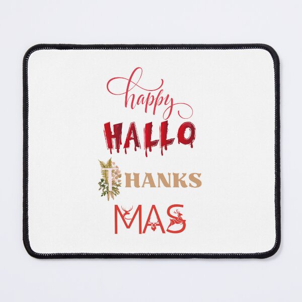 Item preview, Happy HalloThanksMas | Halloween Thanksgiving Christmas Wish designed and sold by LunaticArtWork.