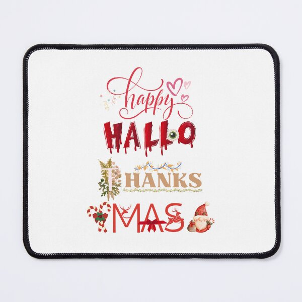 Item preview, Happy HalloThanksMas | Halloween Thanksgiving Christmas Wish designed and sold by LunaticArtWork.