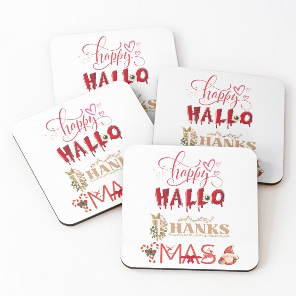 Item preview, Happy HalloThanksMas | Halloween Thanksgiving Christmas Wish designed and sold by LunaticArtWork.