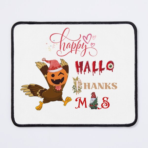 Item preview, Happy HalloThanksMas | Halloween Thanksgiving Christmas Wish designed and sold by LunaticArtWork.