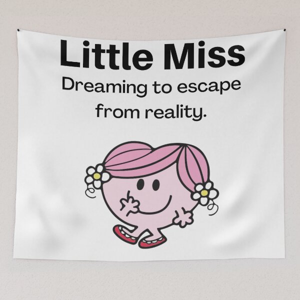 Item preview, "little miss dreaming to escape from reality" little miss funny tshirt for women designed and sold by estheticianart.