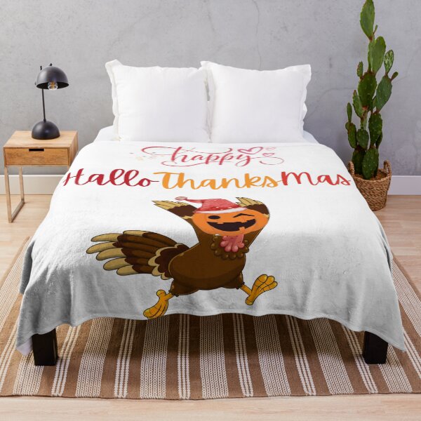 Item preview, Happy HalloThanksMas | Halloween Thanksgiving Christmas Wish designed and sold by LunaticArtWork.