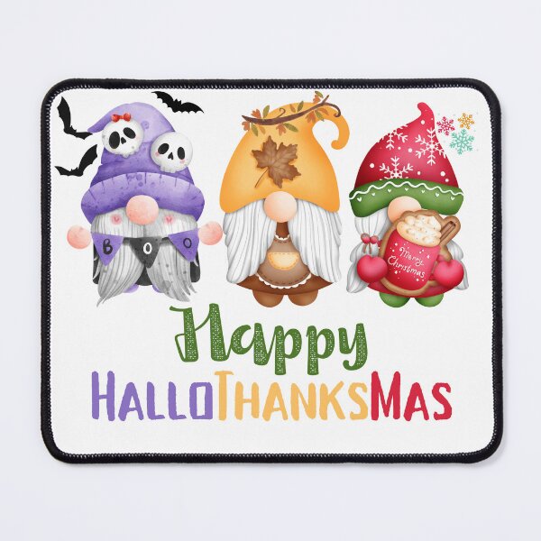 Item preview, Happy HalloThanksMas Gnomes designed and sold by LunaticArtWork.