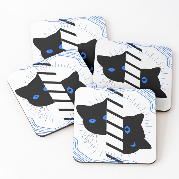 Item preview, cat with blue eyes designed and sold by ApurwaArtShop.