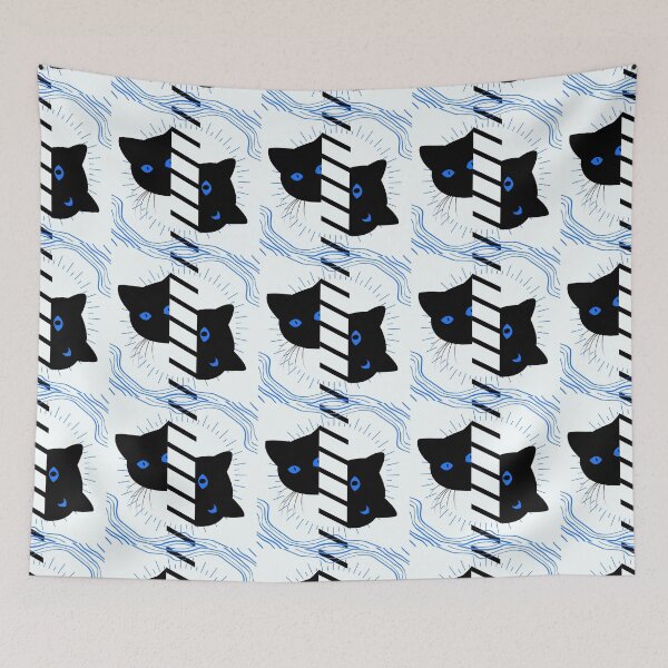Item preview, cat with blue eyes designed and sold by ApurwaArtShop.