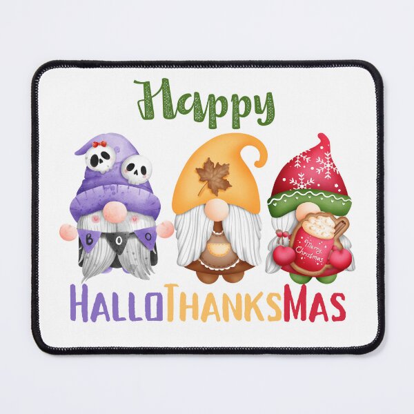 Item preview, Happy HalloThanksMas Gnomes designed and sold by LunaticArtWork.