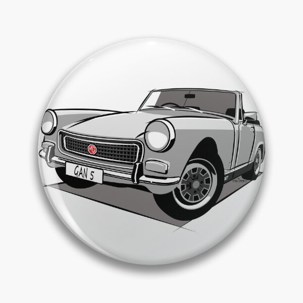 Item preview, MG Midget square wheel arch white designed and sold by car2oonz.