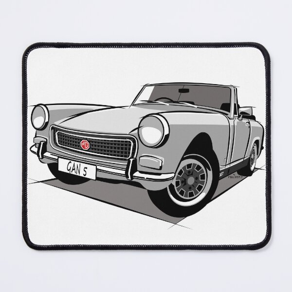 Item preview, MG Midget square wheel arch white designed and sold by car2oonz.