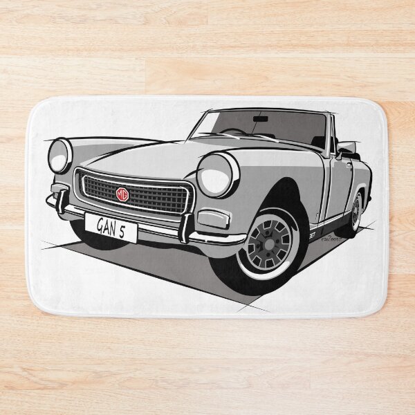Item preview, MG Midget square wheel arch white designed and sold by car2oonz.