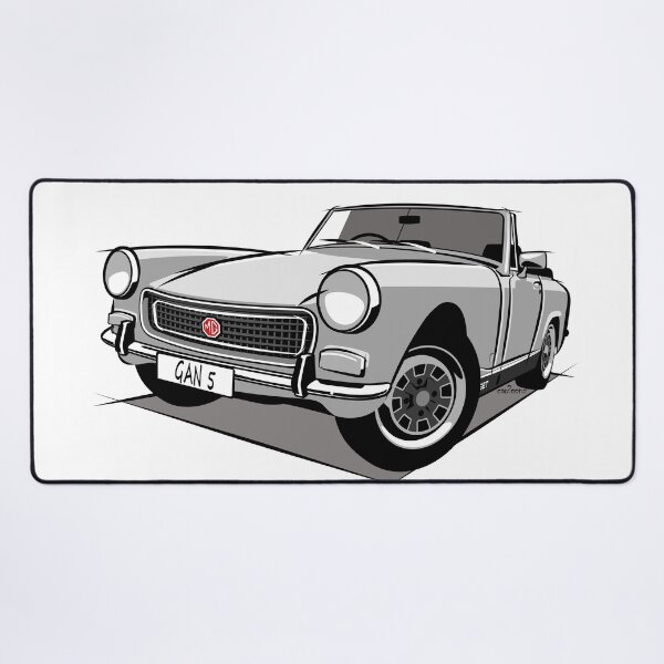 Item preview, MG Midget square wheel arch white designed and sold by car2oonz.