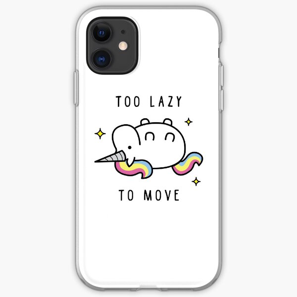 Trop paresseux pour déplacer la licorne T-shirt Coque souple iPhone