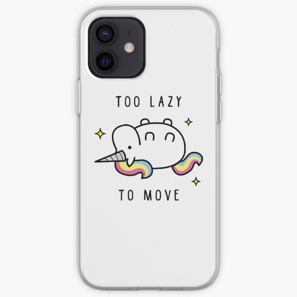 Too Lazy To Move Unicorn T-Shirt iPhone Soft Case