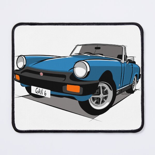 Item preview, MG Midget rubber bumper blue designed and sold by car2oonz.