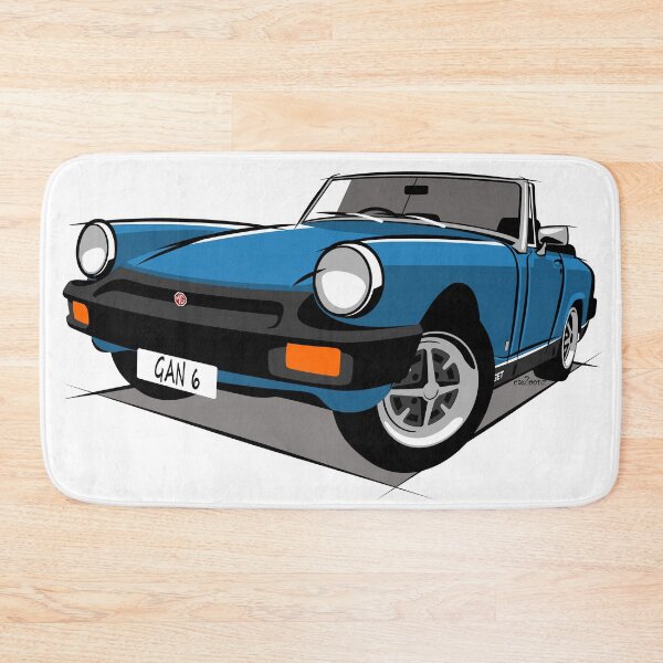 Item preview, MG Midget rubber bumper blue designed and sold by car2oonz.