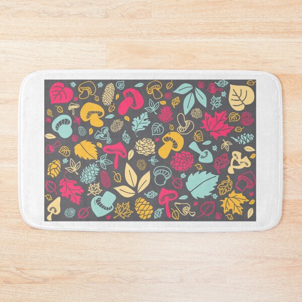 Item preview, Autumn background with leaves, mushrooms and cones designed and sold by youartyouself.