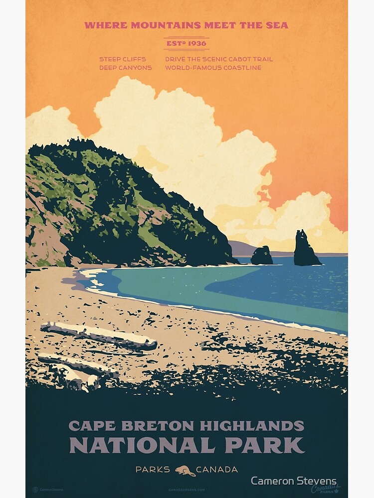 Discover Cape Breton Highlands National Park poster Premium Matte Vertical Poster